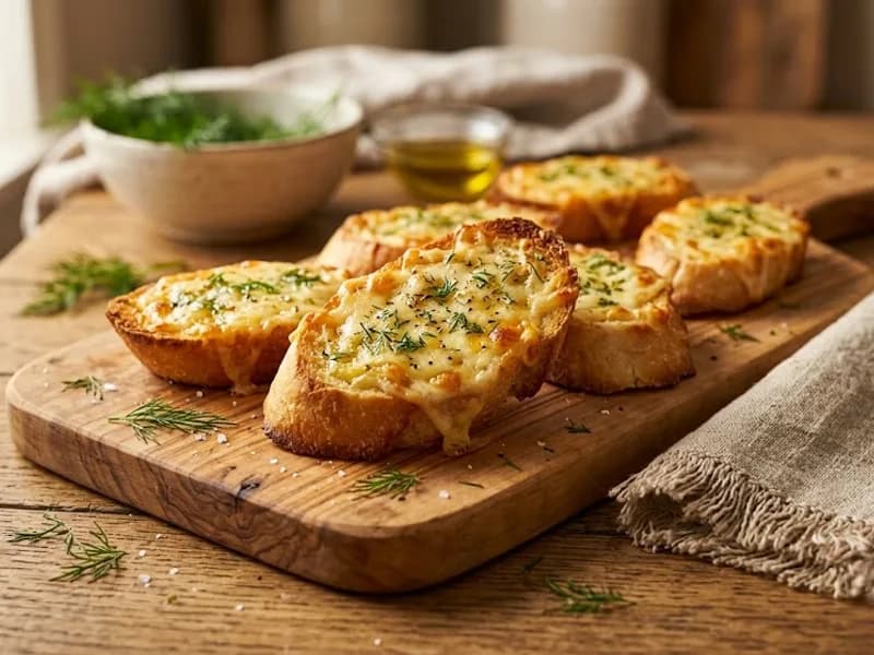 Запечённые сырные гренки