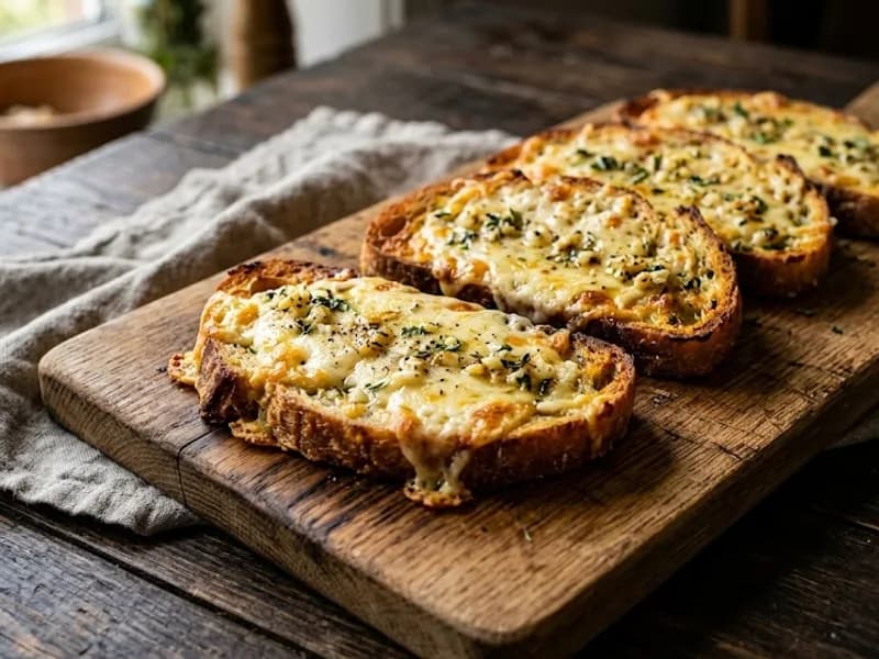 Гренки с сыром и чесноком