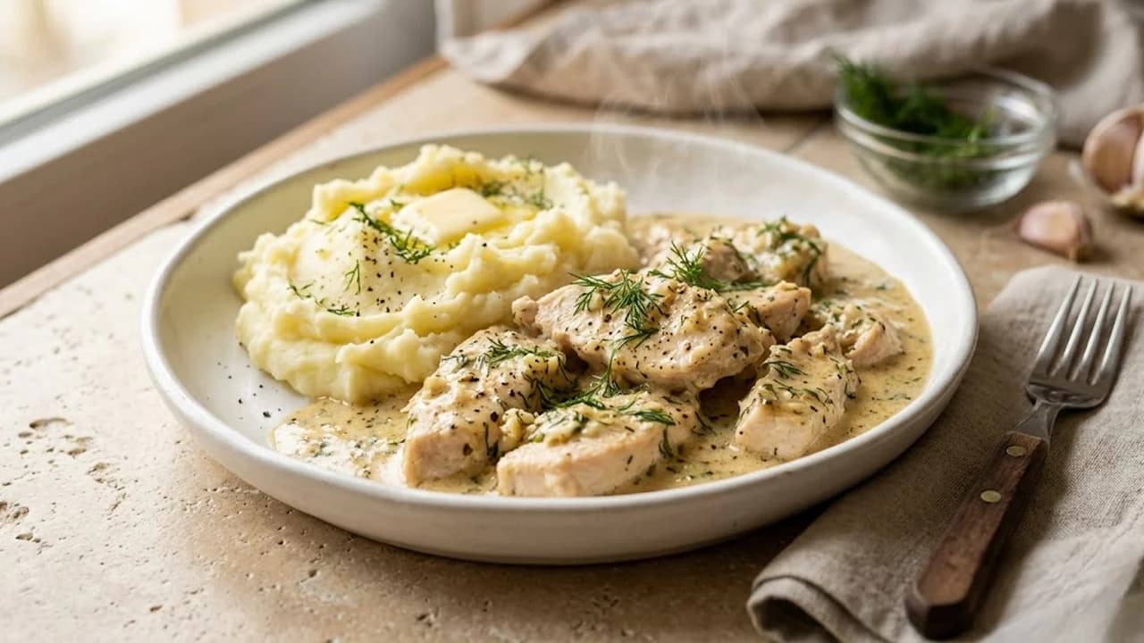 Куриная грудка в сметане